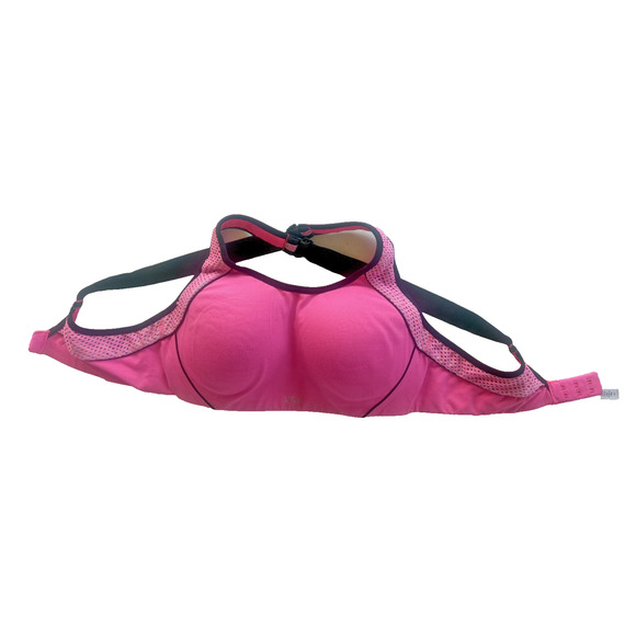 Victoria's Secret Other - Victorias Secret Womens VSX 34C Wireless Padded Cross Back Sports Bra Pink Black